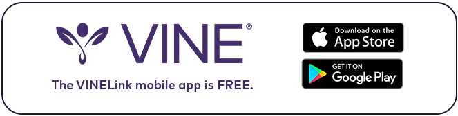 Free Vinelink mobile app - from the App Store or Google Play